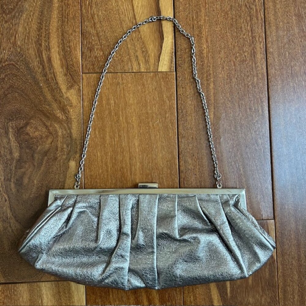 BCBG metallic leather bag